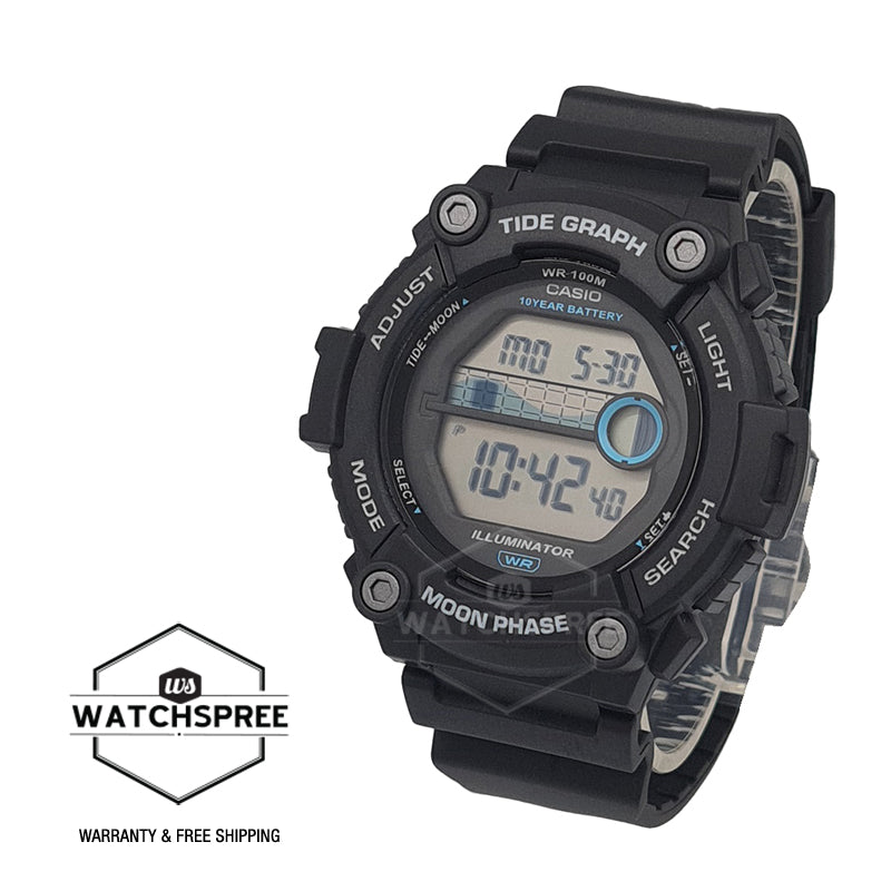 Casio Digital Black Resin Band Watch WS1300H-1A WS-1300H-1A| Watchspree