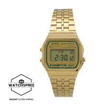 Load image into Gallery viewer, Casio Digital Vintage Style Matte Gold Ion Plated Stainless Steel Band Watch A158WEGV-9A
