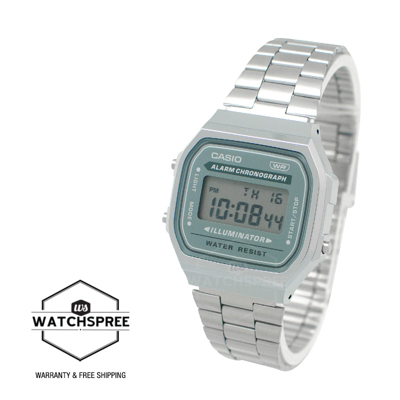 Casio Vintage Digital Stainless Steel Band Watch A168WA-3A