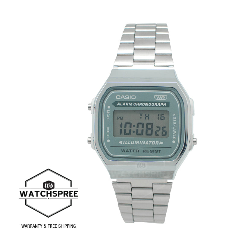 Casio Vintage Digital Stainless Steel Band Watch A168WA-3A