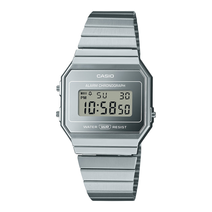 Casio Digital Vintage Stainless Steel Band Watch A700WEV-7A