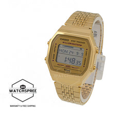 Load image into Gallery viewer, Casio Digital Vintage Style Bluetooth¶ô¶÷ Step Tracker Gold Ion Plated Stainless Steel Band Watch ABL100WEG-9A ABL-100WEG-9A
