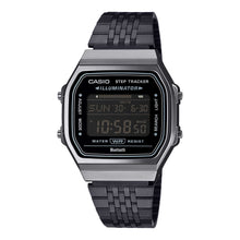 Load image into Gallery viewer, Casio Digital Vintage Style Bluetooth© Step Tracker Black Ion Plated Stainless Steel Band Watch ABL100WEGG-1B ABL-100WEGG-1B
