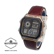 Load image into Gallery viewer, Casio Digital Leather Band Watch AE1200WHL-5A AE-1200WHL-5A
