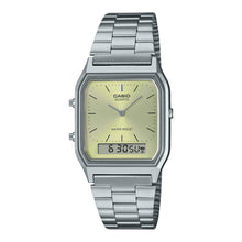 Load image into Gallery viewer, Casio Analog-Digital Vintage Style Dual Time Stainless Steel Band Watch AQ230A-9A AQ-230A-9A
