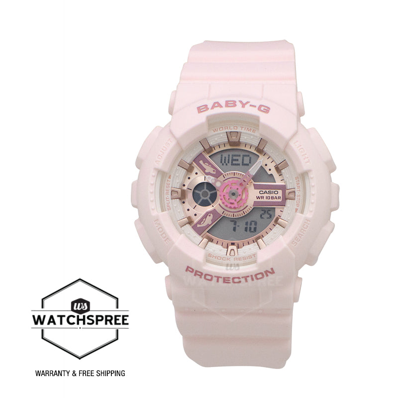 Casio Baby-G BA-110 Lineup Aqua Planet Collaboration Model Bio-Based Pink Resin Band Watch BA110AQ-4A BA-110AQ-4A