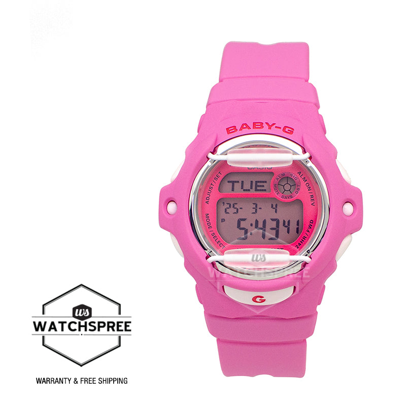 Casio Baby-G BG-169 Lineup Cherry Red Accents Pink Resin Band Watch BG169CH-4D BG-169CH-4D BG-169CH-4