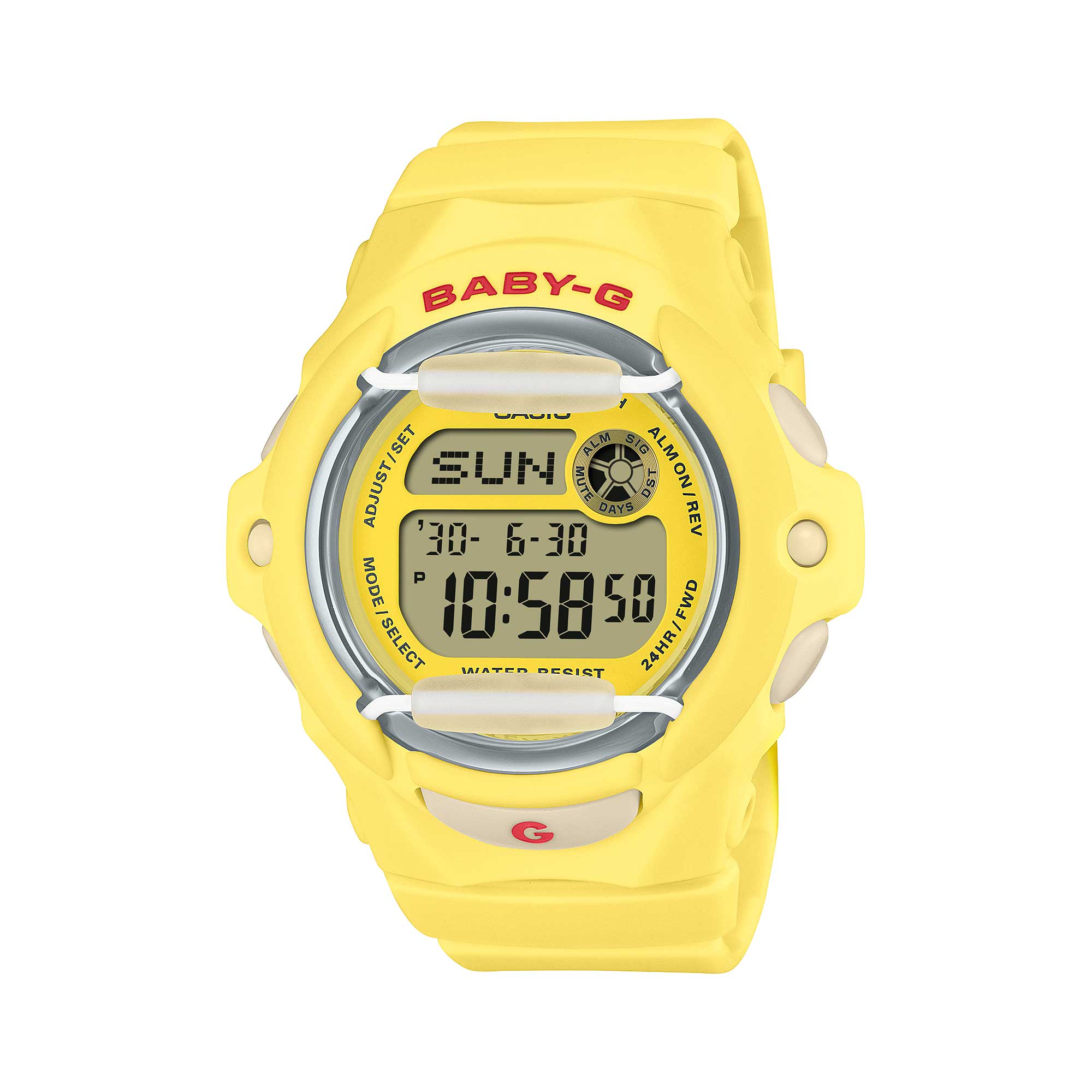 Casio Baby-G BG-169 Lineup Cherry Red Accents Yellow Resin Band Watch BG169CH-9D BG-169CH-9D BG-169CH-9