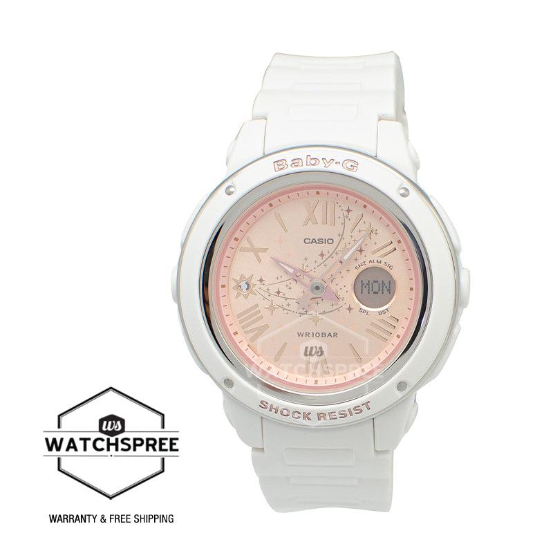 Casio Baby-G Popular Wide Face Shooting Star Series White Resin