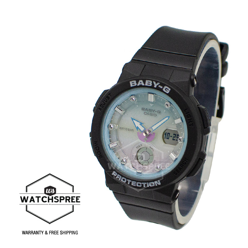 Casio Baby-G Beach Traveler Series Black Resin Band Watch BGA250-1A2 BGA-250-1A2