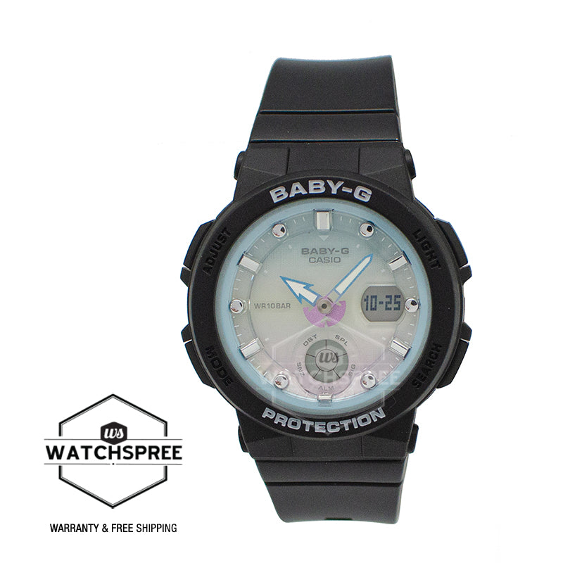 Casio Baby-G Beach Traveler Series Black Resin Band Watch BGA250-1A2 BGA-250-1A2