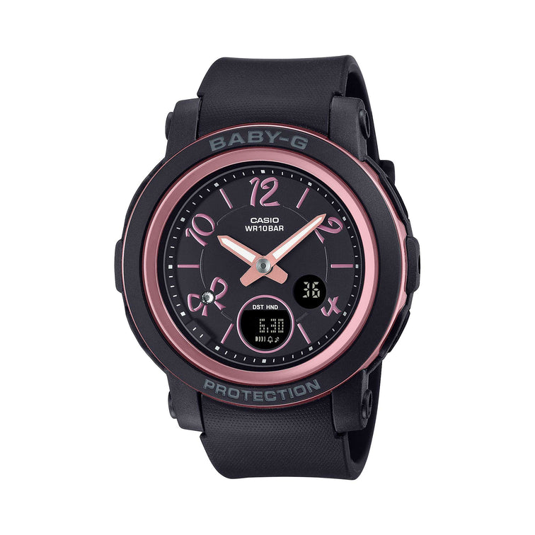 Casio Baby-G BGA-290 Lineup Ribbon Design Black Resin Band Watch BGA290RA-1A BGA-290RA-1A