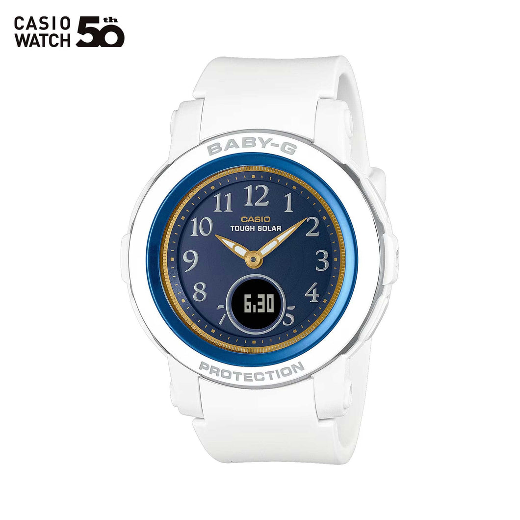 Casio Baby-G BGA-290 Lineup 50th Anniversary Tough Solar Bio-Based White Resin Band Watch BGAS290SS-2A BGA-S290SS-2A