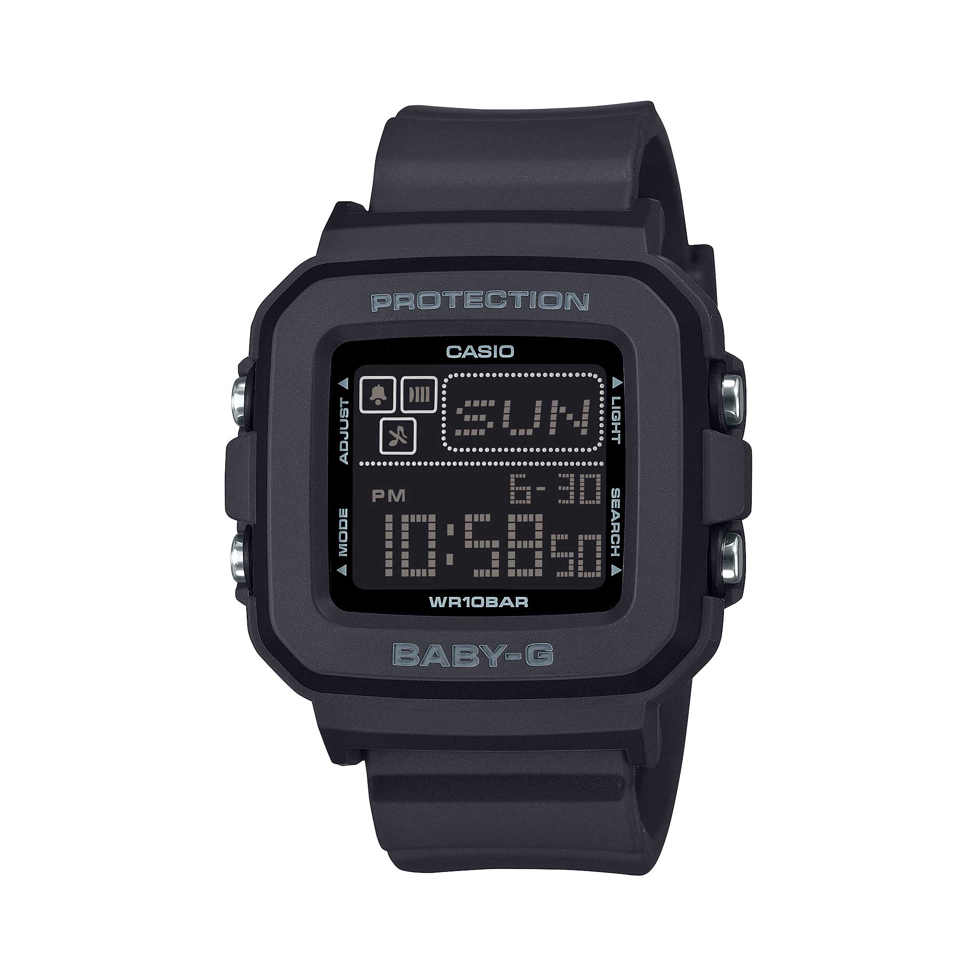 Casio Baby-G BGD-10 Lineup Black Resin Band Watch BGD10-1D BGD-10-1D BGD-10-1