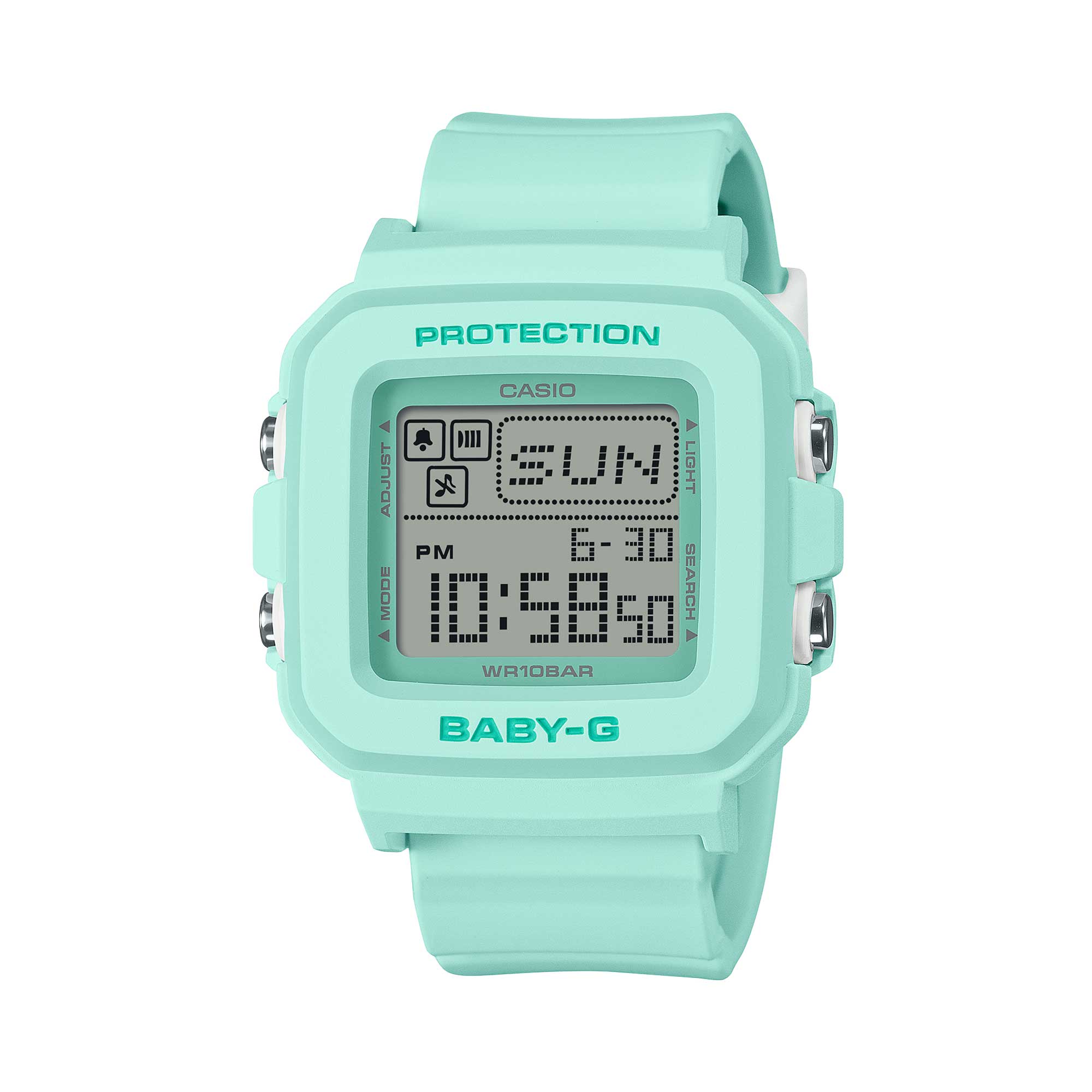 Casio Baby-G BGD-10 Lineup Mint Green Resin Band Watch BGD10-3D BGD-10-3D BGD-10-3