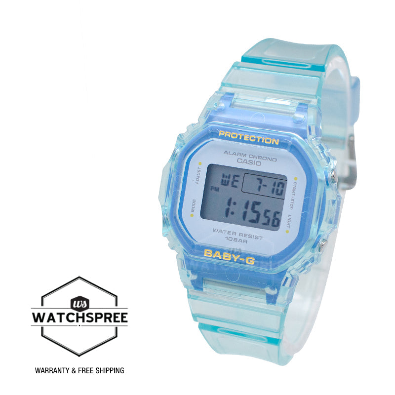 Casio Baby-G BGD-565 Lineup Translucent Blue Resin Band Watch BGD565SJ-2D BGD-565SJ-2D BGD-565SJ-2