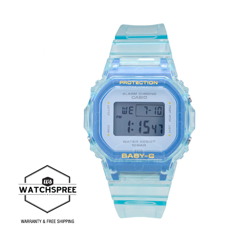 Casio Baby-G BGD-565 Lineup Translucent Blue Resin Band Watch BGD565SJ-2D BGD-565SJ-2D BGD-565SJ-2