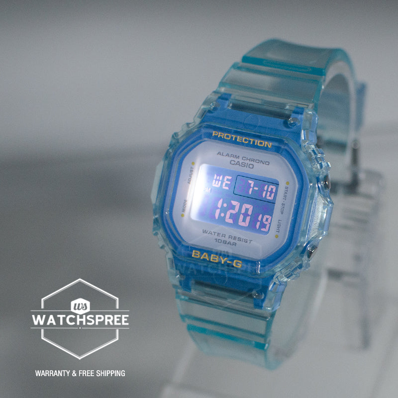 Casio Baby-G BGD-565 Lineup Translucent Blue Resin Band Watch BGD565SJ-2D BGD-565SJ-2D BGD-565SJ-2