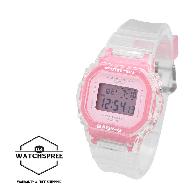 Casio Baby-G BGD-565 Lineup Transparent Resin Band Watch BGD565SJ-7D BGD-565SJ-7D BGD-565SJ-7