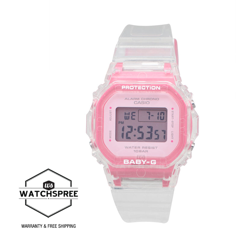 Casio Baby-G BGD-565 Lineup Transparent Resin Band Watch BGD565SJ-7D BGD-565SJ-7D BGD-565SJ-7