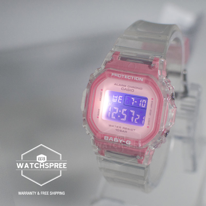 Casio Baby-G BGD-565 Lineup Transparent Resin Band Watch BGD565SJ-7D BGD-565SJ-7D BGD-565SJ-7