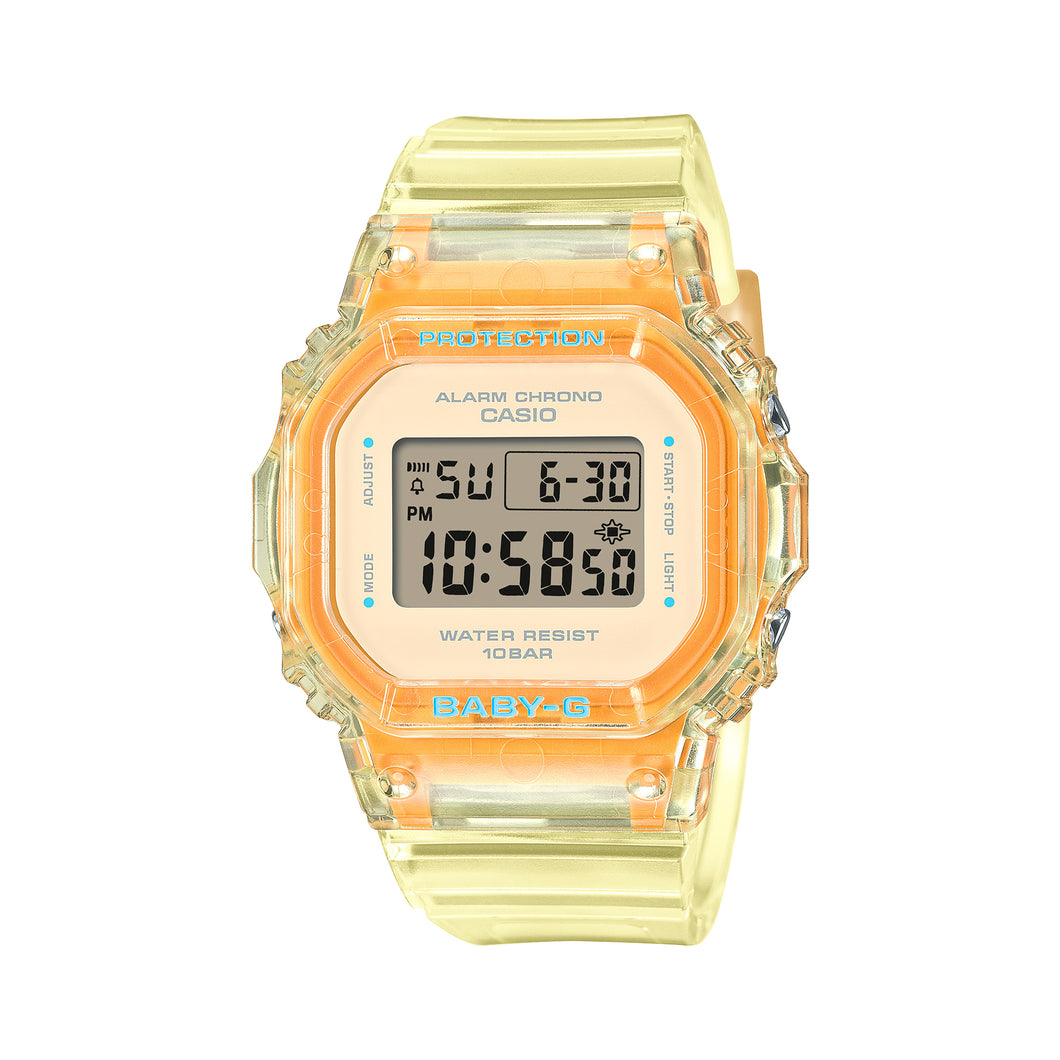 Casio Baby-G BGD-565 Lineup Translucent Yellow Resin Band Watch BGD565SJ-9D BGD-565SJ-9D BGD-565SJ-9 