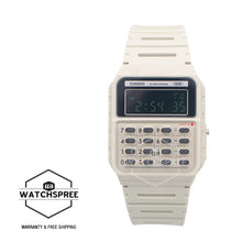 Load image into Gallery viewer, Casio Digital Pop Series Dual Time Calculator Bio-Based Off-White Resin Band Watch CA53WB-8B CA-53WB-8B
