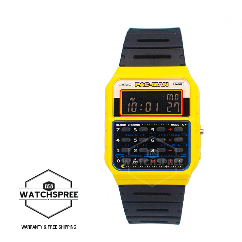 Casio Digital PAC-MAN Collaboration Model Dual Time Calculator Watch CA53WPC-1B CA-53WPC-1B