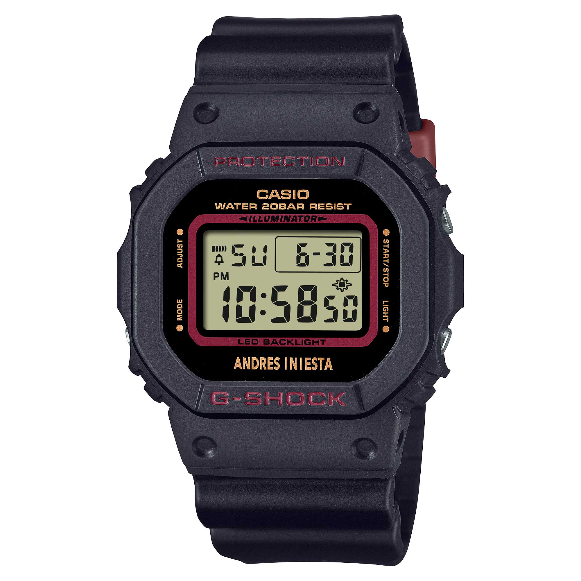 Casio G-Shock DW-5600 Lineup Football Player Andrƒ?ªÇús Iniesta�÷??s Signature Bio-Based Black Resin Band Watch DW5600AI-1D DW-5600AI-1D DW-5600AI-1