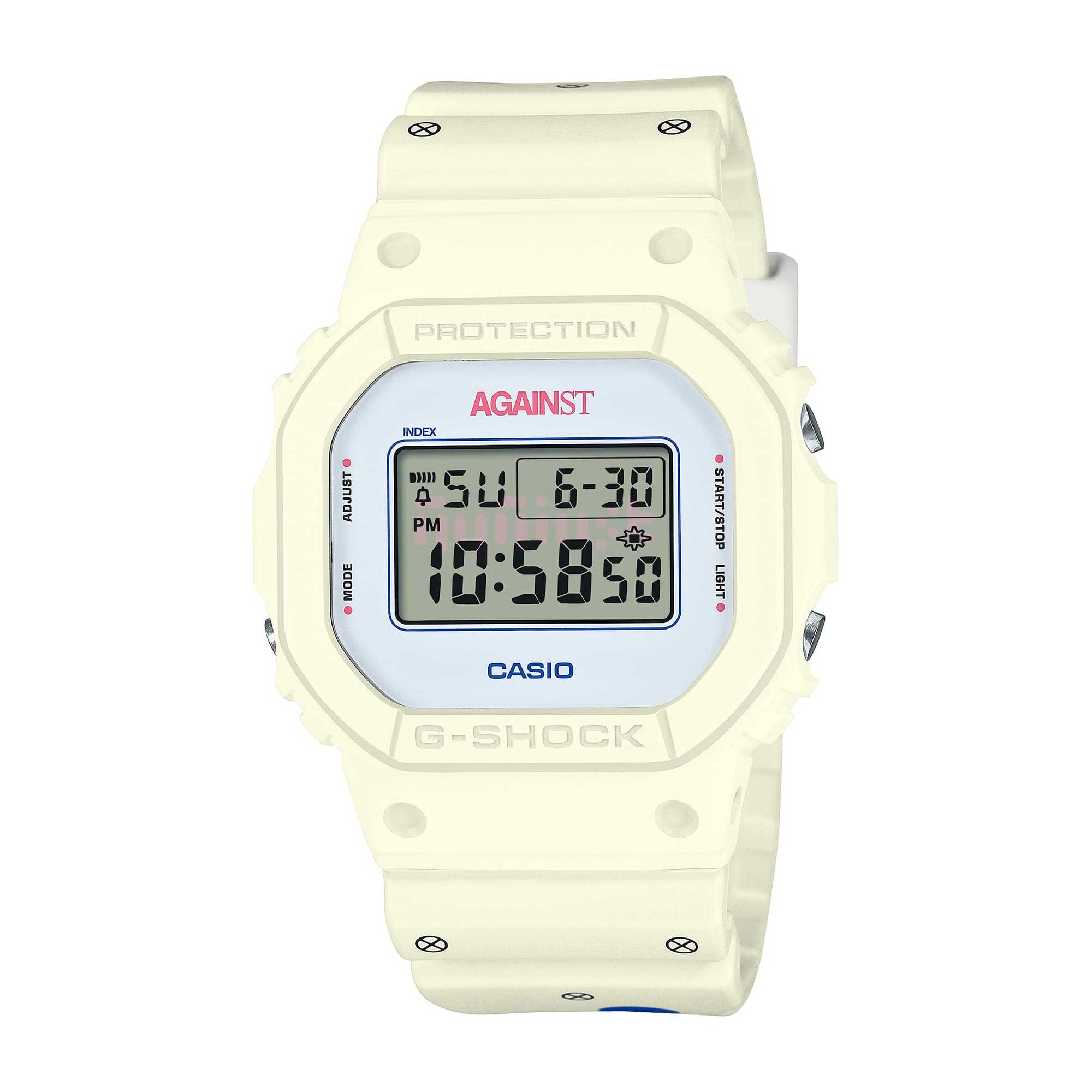 Casio G-Shock DW-5600 Lineup AGAINST Collaboration Model Off-White Resin Band Watch DW5600AL24-7D DW-5600AL24-7D DW-5600AL24-7