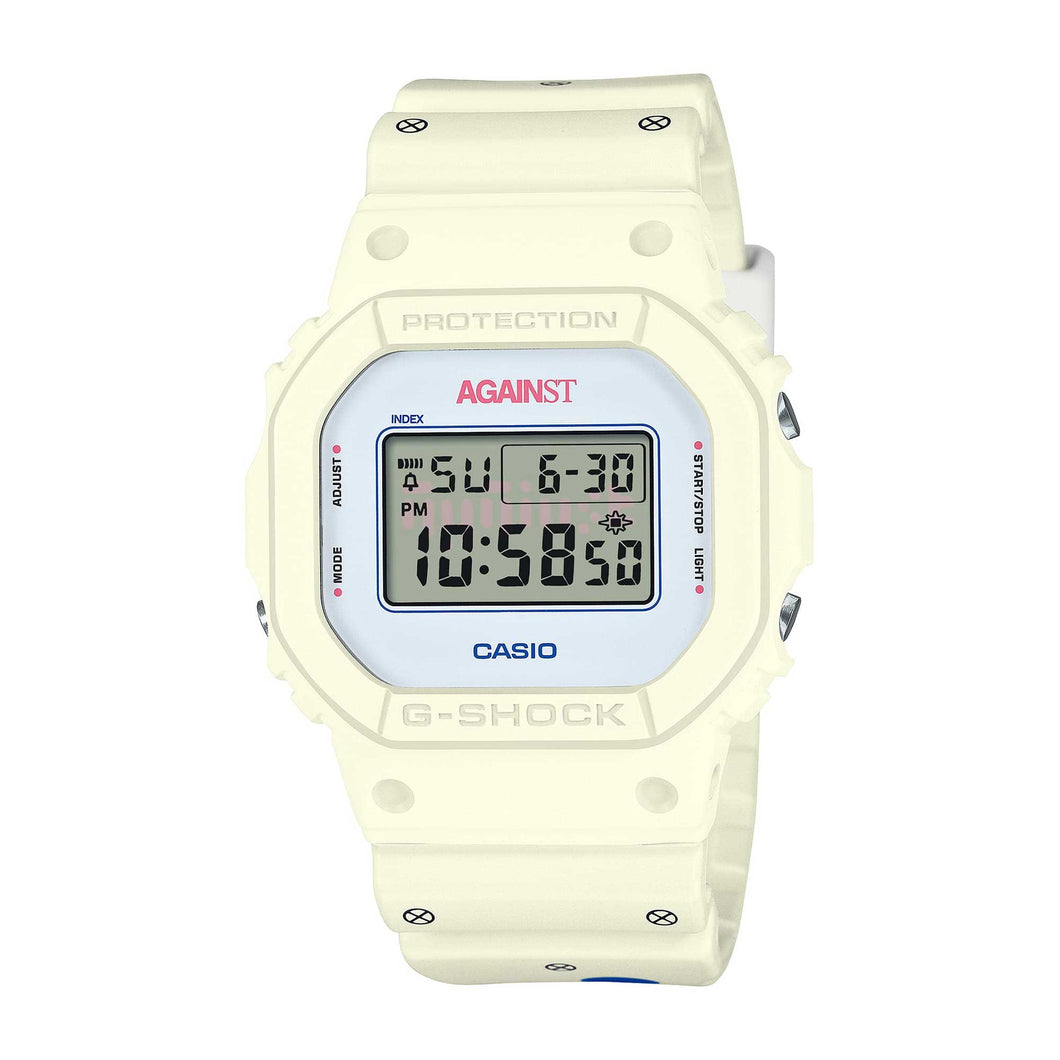 Casio G-Shock DW-5600 Lineup AGAINST Collaboration Model Off-White Resin Band Watch DW5600AL24-7D DW-5600AL24-7D DW-5600AL24-7