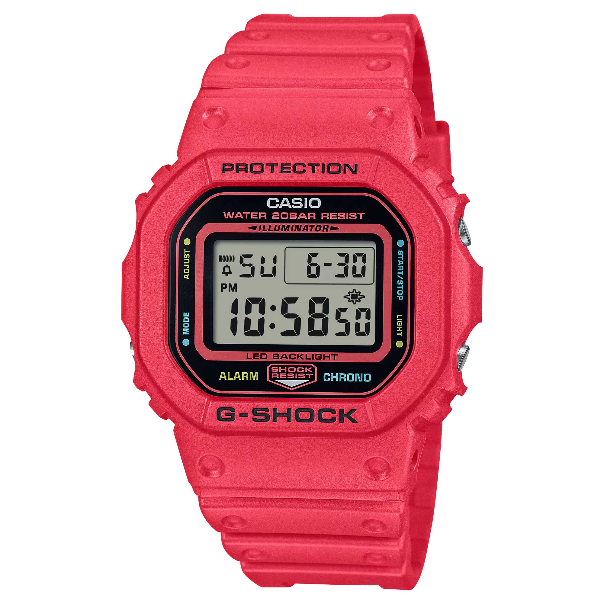 Casio G-Shock DW-5600 Lineup Energy Park Series Bio-Based Red Resin Band Watch DW5600EP-4D DW-5600EP-4D DW-5600EP-4