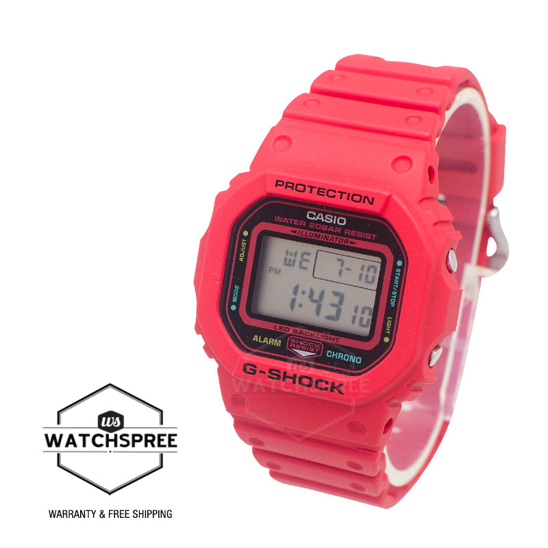 Casio G-Shock DW-5600 Lineup Energy Park Series Bio-Based Red Resin Band Watch DW5600EP-4D DW-5600EP-4D DW-5600EP-4