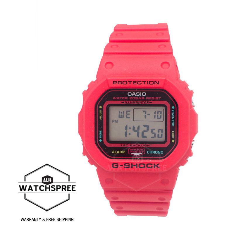 Casio G-Shock DW-5600 Lineup Energy Park Series Bio-Based Red Resin Band Watch DW5600EP-4D DW-5600EP-4D DW-5600EP-4