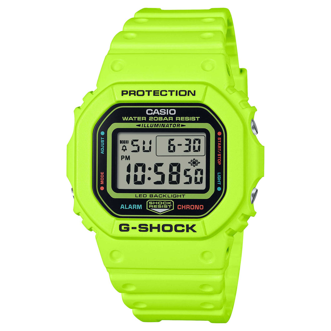 Casio G-Shock DW-5600 Lineup Energy Park Series Bio-Based Yellow Resin Band Watch DW5600EP-9D DW-5600EP-9D DW-5600EP-9