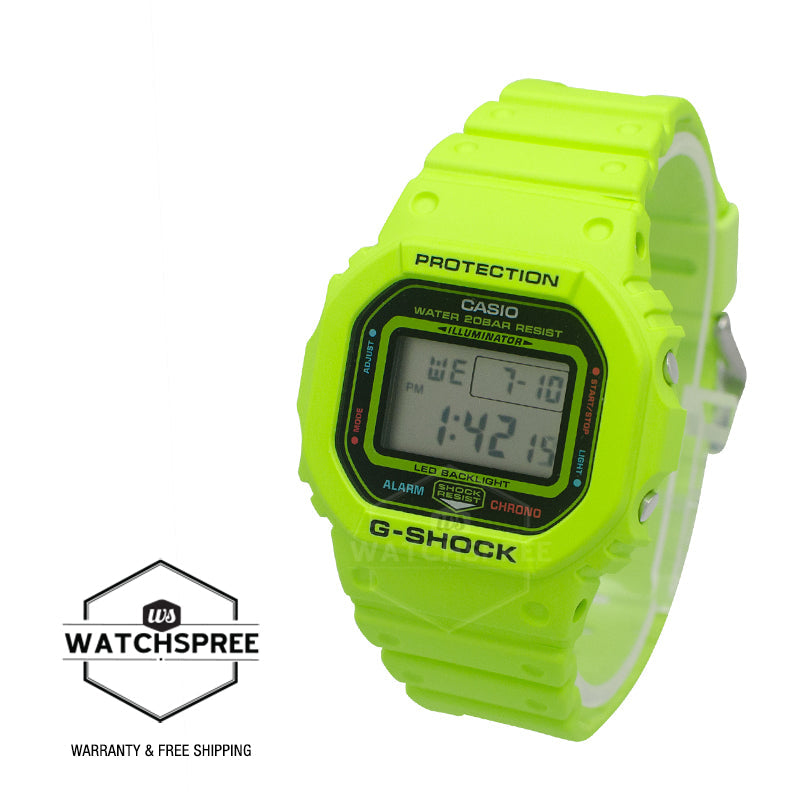 Casio G-Shock DW-5600 Lineup Energy Park Series Bio-Based Yellow Resin Band Watch DW5600EP-9D DW-5600EP-9D DW-5600EP-9