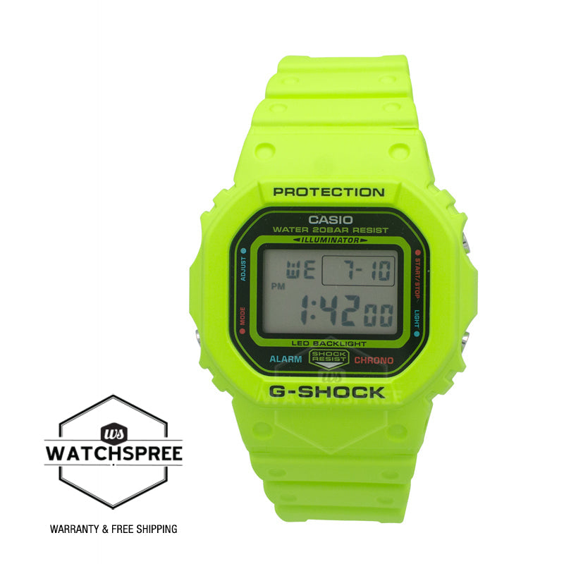 Casio G-Shock DW-5600 Lineup Energy Park Series Bio-Based Yellow Resin Band Watch DW5600EP-9D DW-5600EP-9D DW-5600EP-9