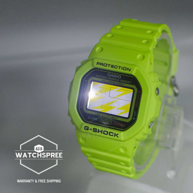 Casio G-Shock DW-5600 Lineup Energy Park Series Bio-Based Yellow Resin Band Watch DW5600EP-9D DW-5600EP-9D DW-5600EP-9