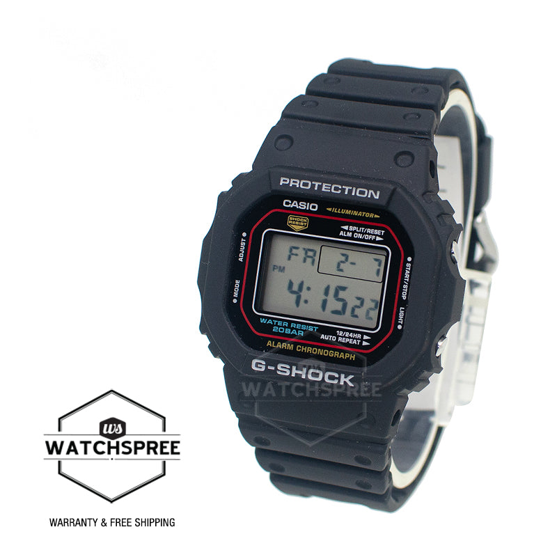 Casio G-Shock DW-5600 Lineup Iconic Styles Model Bio-Based Black Resin Band Watch DW5600RL-1D DW-5600RL-1D DW-5600RL-1