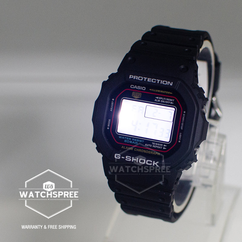 Casio G-Shock DW-5600 Lineup Iconic Styles Model Bio-Based Black Resin Band Watch DW5600RL-1D DW-5600RL-1D DW-5600RL-1