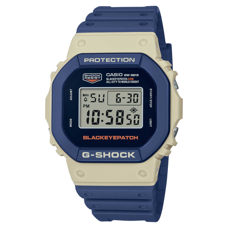 Casio G-Shock DW-5600 Lineup BlackEyePatch Collaboration Model Bio-Based Blue Resin Band Watch DW5610BEP-2D DW-5610BEP-2D DW-5610BEP-2