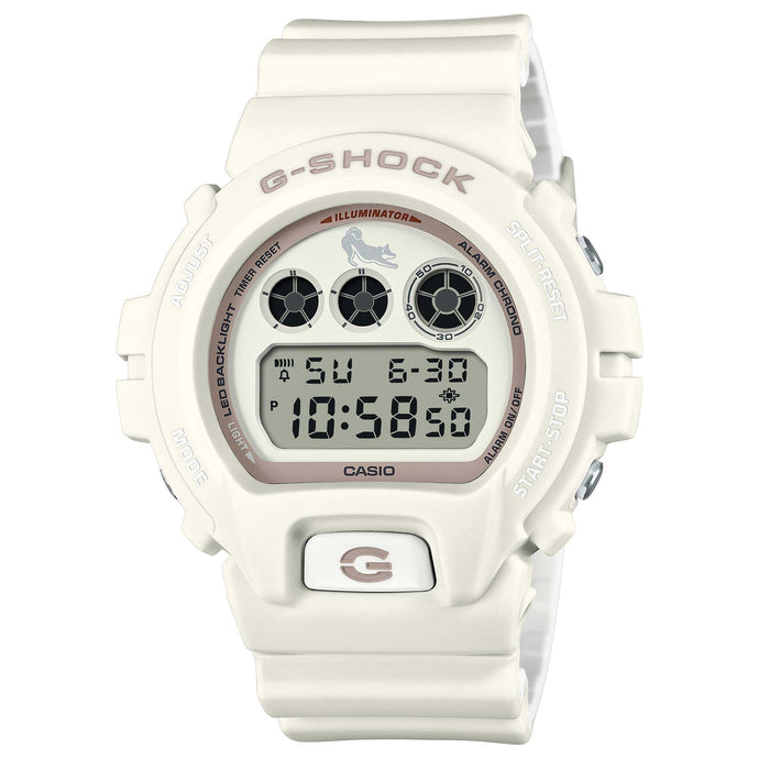 Casio G-Shock DW-6900 Lineup Shiba Inu Series White Resin Band Watch DW6900SHB-7D DW-6900SHB-7D DW-6900SHB-7