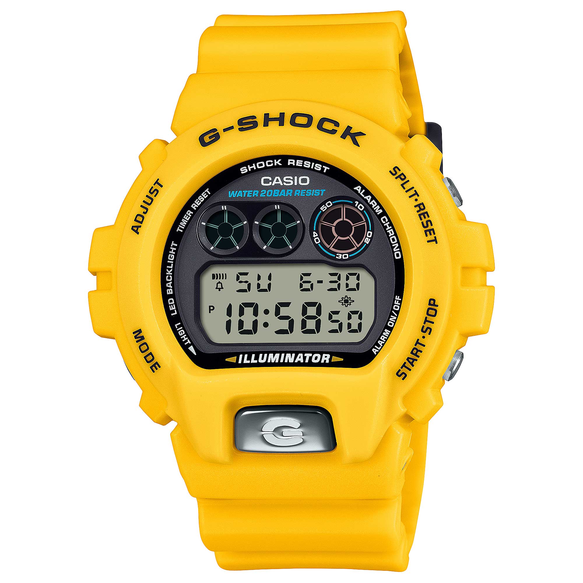 Casio G-Shock DW-6900 Lineup Iconic Styles 6900 Line 30th Anniversary Model Bio-Based Yellow Resin Band Watch DW6900TR-9D DW-6900TR-9D DW-6900TR-9