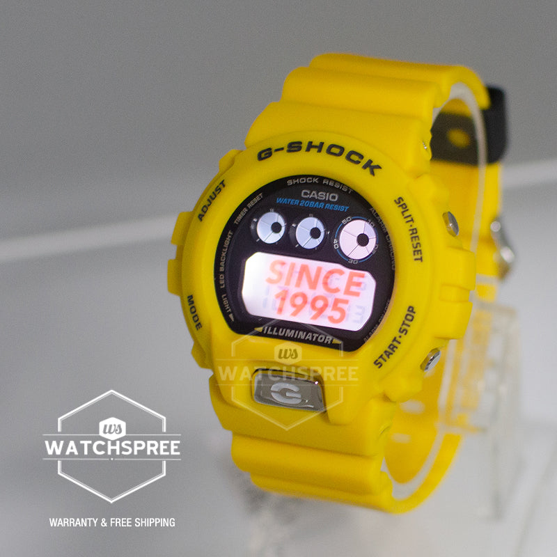 Casio G-Shock DW-6900 Lineup Iconic Styles 6900 Line 30th Anniversary Model Bio-Based Yellow Resin Band Watch DW6900TR-9D DW-6900TR-9D DW-6900TR-9