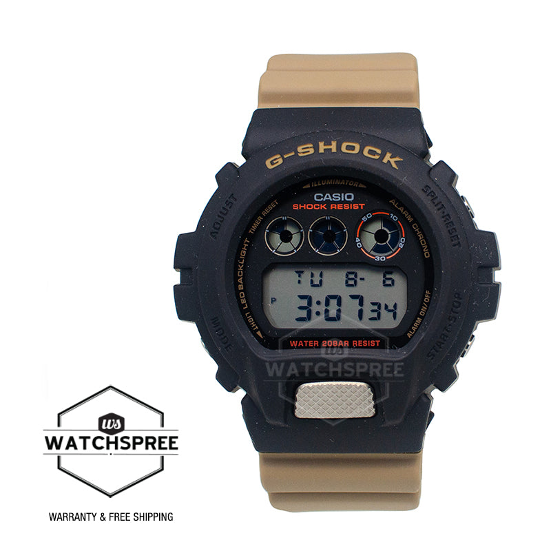 Casio G-Shock DW-6900 Lineup Two-Tone Utility Series Beige Resin Band Watch DW6900TU-1A5 DW-6900TU-1A5