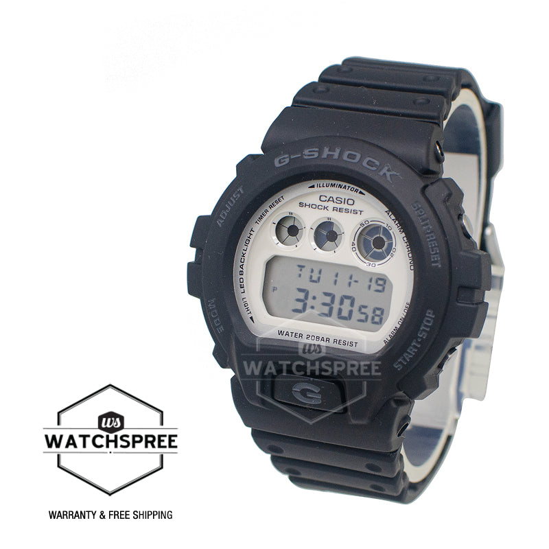 Casio G-Shock DW-6900 Lineup Black and Brilliant White Series Watch DW6900WD-1D DW-6900WD-1D DW-6900WD-1