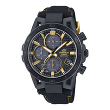 Load image into Gallery viewer, Casio Edifice SOSPENSIONE 50th Anniversary Limited Model Zero to One Series Solar Black Alcantara Material Band Watch EFSS640ZE-1A EFS-S640ZE-1A
