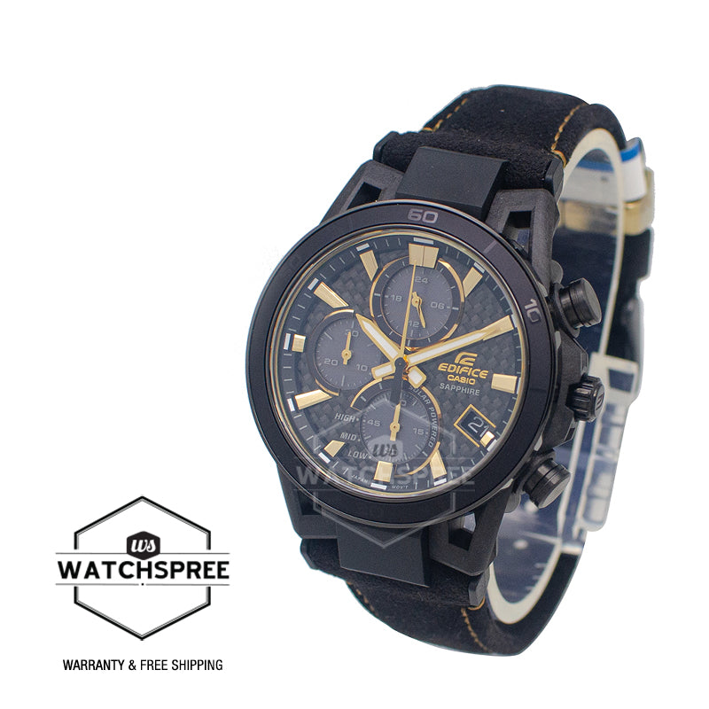 Casio Edifice SOSPENSIONE 50th Anniversary Limited Model Zero to One Series Solar Black Alcantara Material Band Watch EFSS640ZE-1A EFS-S640ZE-1A