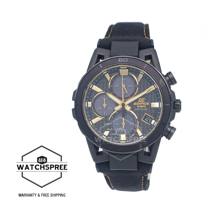 Casio Edifice SOSPENSIONE 50th Anniversary Limited Model Zero to One Series Solar Black Alcantara Material Band Watch EFSS640ZE-1A EFS-S640ZE-1A