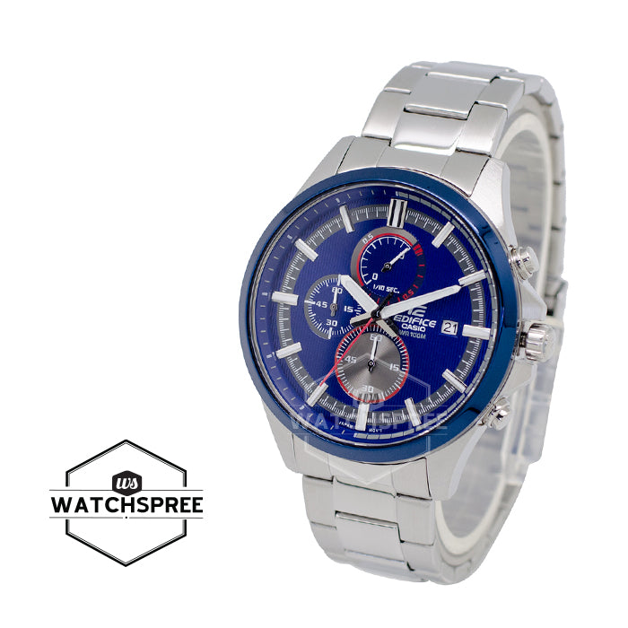 Casio Edifice Color Theme Racing Blue Concept Series Silver Stainless Steel Band Watch EFV520RR-2A